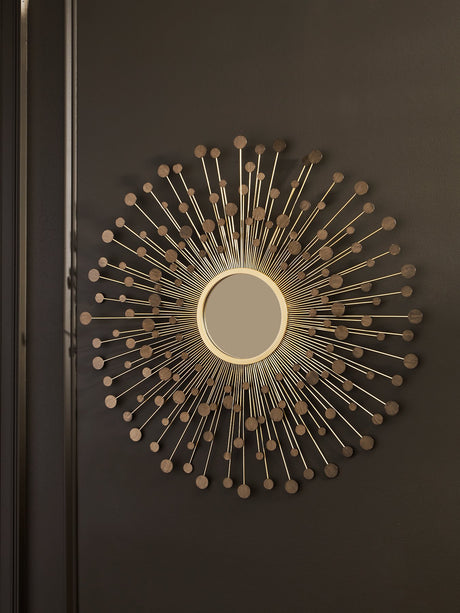 Ashley Furniture Morwenna accent mirror with a sleek, modern frame, perfect for enhancing living room or bedroom decor.
