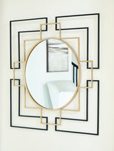 Ashley Furniture Oceanal accent mirror with a sleek rectangular frame, perfect for stylish wall decor.