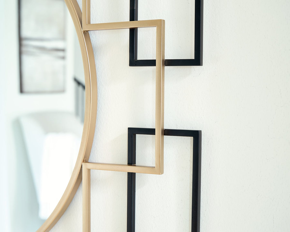 Ashley Furniture Oceanal Accent Mirror featuring a stylish, framed mirror design perfect for enhancing room decor.