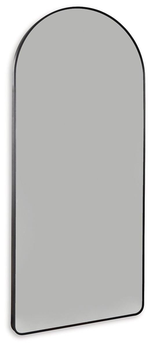 Ashley Furniture Sethall floor mirror showing a full-length mirror with a sleek frame, ideal for bedroom or hallway decor.