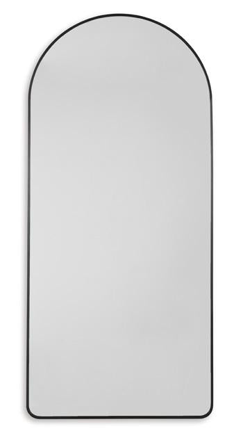 Ashley Furniture Sethall floor mirror showing a full-length mirror with a sleek frame, ideal for modern bedroom or hallway decor.