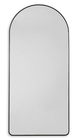 Ashley Furniture Sethall floor mirror showing a full-length mirror with a sleek frame, ideal for modern bedroom or hallway decor.