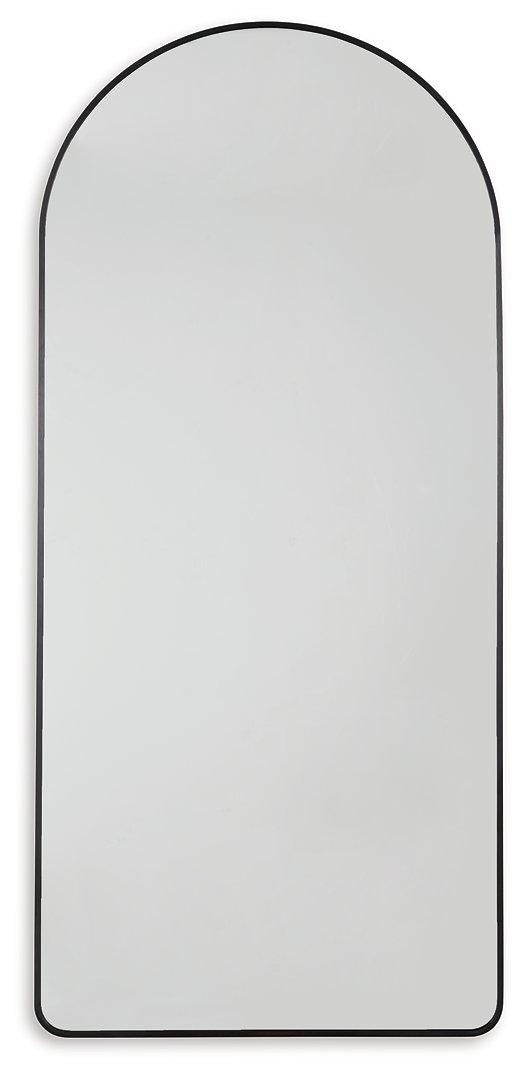 Full-length Ashley Furniture Sethall Floor Mirror with a sleek frame, perfect for modern bedroom or living room decor.