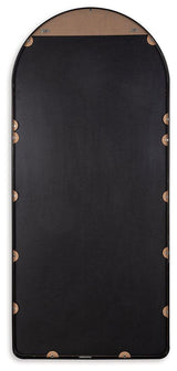 Sethall floor mirror by Ashley Furniture, full-length standing mirror with a sleek modern frame, ideal for bedroom or hallway decor.