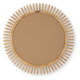 Ashley Furniture Tedwell Accent Mirror with a sleek frame, hanging on a wall, showcasing its modern design.