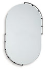 Pair of Ashley Furniture Valkings accent mirrors with sleek, modern frames, reflecting light and enhancing room decor.