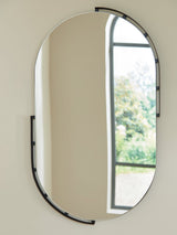 Set of two Ashley Furniture Valkings accent mirrors with sleek rectangular frames, perfect for modern home decor.