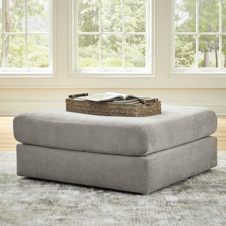 Large Avaliyah Oversized Accent Ottoman by Ashley Furniture with plush fabric and tufted top, perfect for living room decor.
