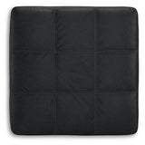 Ashley Furniture Barlin Mills oversized accent ottoman with plush fabric and sturdy wooden legs, perfect for living room decor.