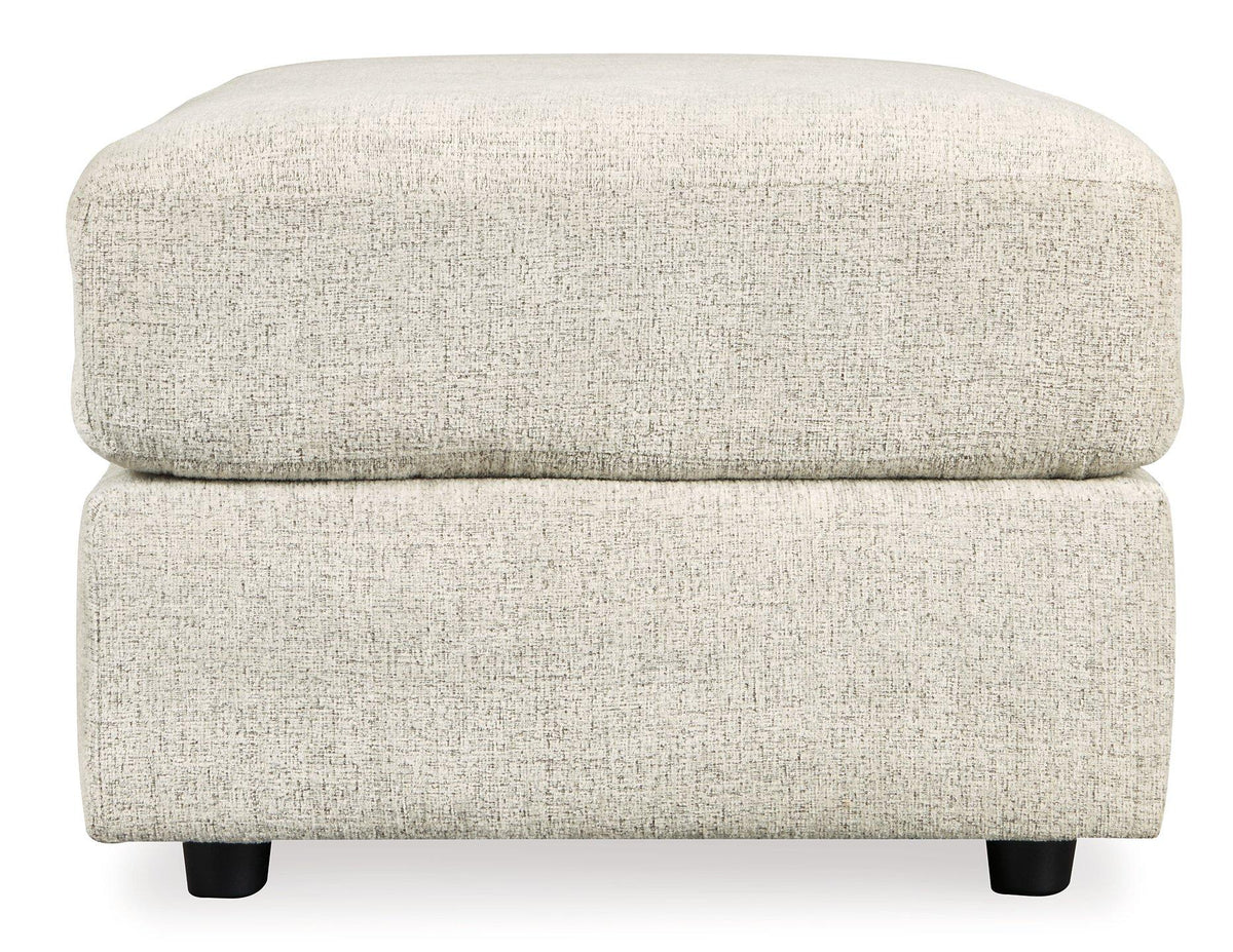 Oversized Ashley Furniture Soletren Ottoman with plush fabric and modern design, perfect as a stylish living room accent piece.
