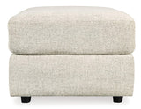 Oversized Ashley Furniture Soletren Ottoman with plush fabric and modern design, perfect as a stylish living room accent piece.