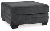 Oversized Ashley Furniture Tracling Ottoman with plush fabric and modern design, perfect for living room or lounge space.