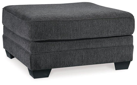 Oversized Ashley Furniture Tracling Ottoman with plush fabric and modern design, perfect for living room or lounge space.