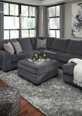 Oversized Tracling Ottoman by Ashley Furniture featuring soft fabric upholstery and a contemporary design for living room decor