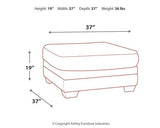 Oversized Ashley Furniture Tracling Ottoman with plush fabric and spacious design, perfect for living room decor.