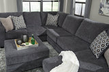Oversized Ashley Furniture Tracling Ottoman with plush fabric and spacious design, perfect for living room or lounge area.