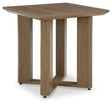 Ashley Furniture Serene Bay outdoor end table with a sleek design, perfect for patio or garden decor.