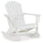 Outdoor rocking chair by Ashley Furniture, Sundown Treasure outdoor lounge chair with wooden frame and cushioned seat for relaxing outdoors.