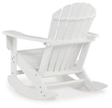 Outdoor rocking chair from Ashley Furniture's Sundown Treasure collection, featuring a comfortable, weather-resistant outdoor lounge chair.