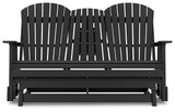 Outdoor loveseat from Ashley Furniture's Hyland Wave collection, featuring a cushioned, weather-resistant design for outdoor relaxation.