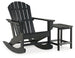 Outdoor Sundown Treasure seating set by Ashley Furniture with cushioned chairs and a matching table, perfect for outdoor relaxation.