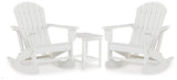 Ashley Furniture Sundown Treasure outdoor seating set with cushioned chairs and table, ideal for patio relaxation.