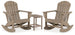 Outdoor seating set by Ashley Furniture with cushioned chairs and a matching table, perfect for outdoor lounging and entertaining.