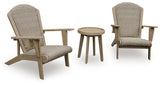 Outdoor table set by Ashley Furniture with Marina Sun design, featuring a table and chairs in a stylish outdoor patio setting.