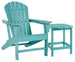 Outdoor table set from Ashley Furniture's Sundown Treasure collection with a glass-top table and cushioned chairs.