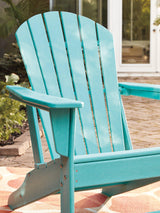 Outdoor table set from Ashley Furniture with a rectangular table and matching chairs, ideal for outdoor patio seating.