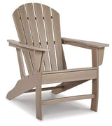 Outdoor seating set featuring a table and chairs from Ashley Furniture's Sundown Treasure collection, designed for patio relaxation.
