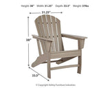 Ashley Furniture Sundown Treasure outdoor seating set with a table and chairs, perfect for patio or garden relaxation.