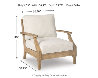 Ashley Furniture Carter Hall outdoor table set with a rectangular table and matching chairs, ideal for outdoor dining and patio use.