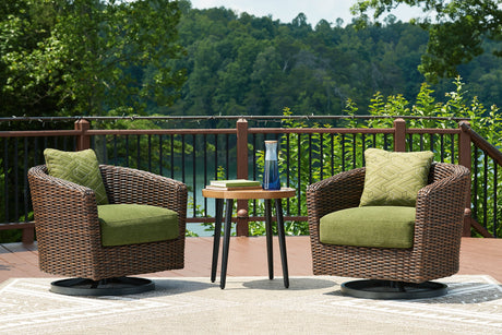 Ashley Furniture Horizon Hall outdoor table set with a sturdy table and matching chairs, perfect for outdoor dining.