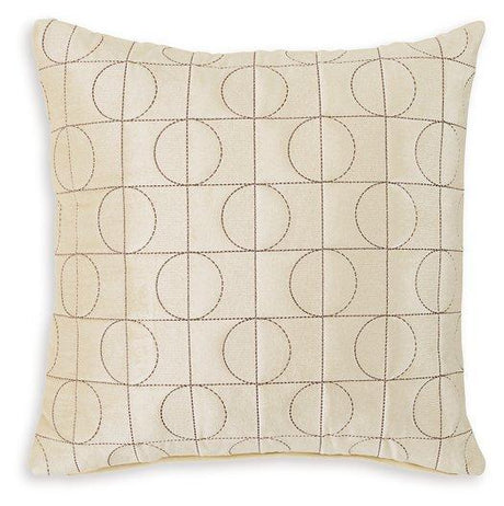 Set of four Ashley Furniture Kydner pillows featuring soft fabric and decorative stitching, perfect for cozy home decor.