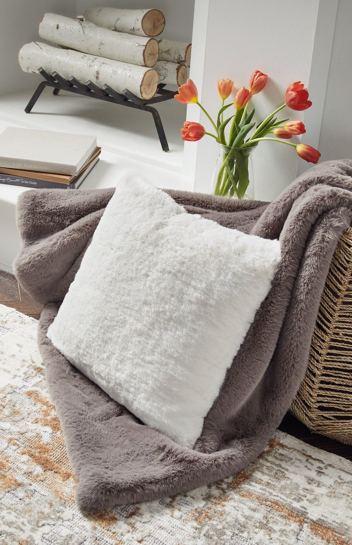 Ashley Furniture Gariland Pillow showing plush fabric with decorative stitching and a soft, comfortable appearance.
