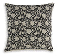 Set of four Ashley Furniture Alanderson pillows with patterned fabric and plush filling, arranged on a modern sofa.