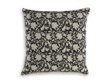 Set of four Ashley Furniture Alanderson pillows with decorative fabric covers, neatly arranged for display.