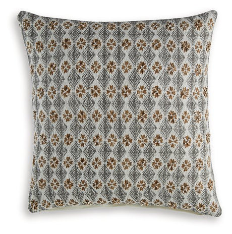 Set of four Dainwick pillows by Ashley Furniture featuring soft fabric and decorative patterns for cozy home decor.