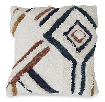 Ashley Furniture Evermore Pillow featuring soft fabric and decorative stitching, perfect for enhancing bedroom or living room decor.