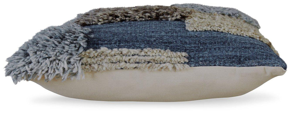 Ashley Furniture Gibbend Pillow featuring soft fabric and decorative design, perfect for accenting living room or bedroom decor.