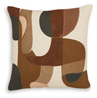 Set of four Ashley Furniture Hallam pillows with decorative patterns and plush fabric, perfect for adding comfort and style to a sofa or bed.