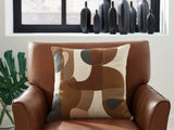 Set of four Ashley Furniture Hallam pillows with textured fabric and neutral tones, perfect for sofa or bed décor.