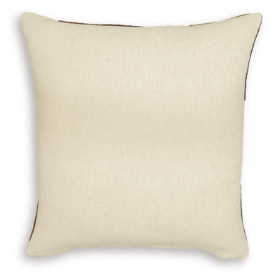 Set of four Ashley Furniture Hallam pillows featuring soft fabric and decorative patterns for stylish bedroom or living room decor.