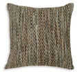 Set of four Ashley Furniture Jayner pillows with soft fabric covers, displayed in a cozy living room setting.