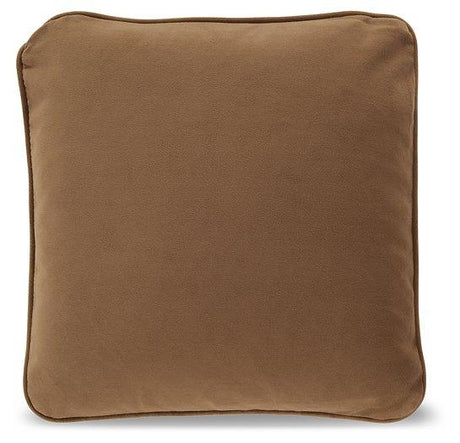 Ashley Furniture Caygan Pillow featuring soft fabric and decorative stitching, perfect for enhancing bedroom or living room decor.