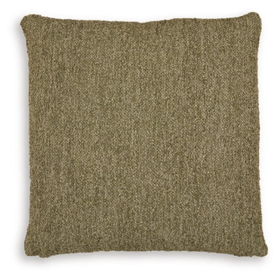 Set of four Ashley Furniture Macsen pillows with plush fabric and decorative patterns, perfect for sofa or bed decor.