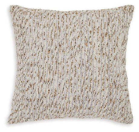 Ashley Furniture Abler Pillow with soft fabric and decorative stitching, designed for comfort and stylish home decor.