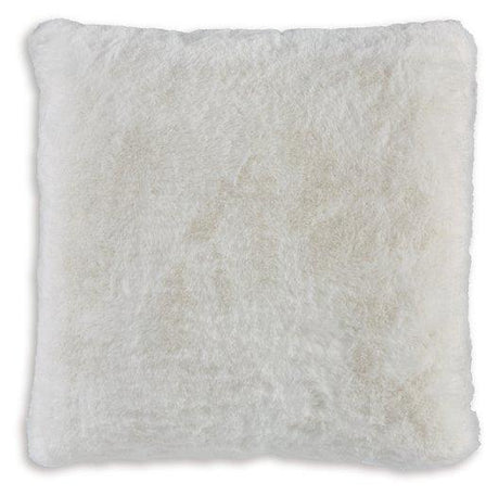 Set of four Ashley Furniture Gariland pillows with neutral fabric covers, perfect for living room or bedroom decor.