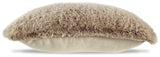 Set of four Ashley Furniture Gariland pillows with textured fabric in neutral tones, perfect for sofa or bed decor.